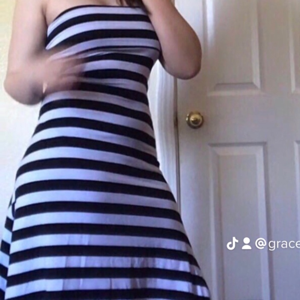 long striped skirt and/or dress